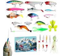 CGACCSD Calendario 'avvento 2025 Per Uomo,Calendario Del Conto Alla Rovescia Con Esche Da Per 24 Giorni Per Uomini | Articoli Natalizi per la Casa,Regalo Festivo Per Uomini