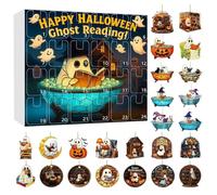 CGACCSD Calendario 'Avvento per Halloween, 24 giorni, ornamento in acrilico 2D, per la casa, il , la casa dei fantasmi e gli alberi