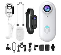 CGACCSD Caméra D'action Thumb - Caméra Télé Indossable Magnétique Orientable 360° 4K Pour Ski, Moto, Activités Subaquatiques, Vlog, Streaming, Aventure, Voyages & Trekking