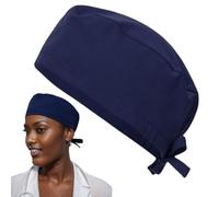 CGACCSD Cappello chirurgico traspirante regolabile | Cappello Assorbimento Sudore Donna,Testa ad Asciugatura Rapida Uomo Infermiere Ospedale, blu scuro, L