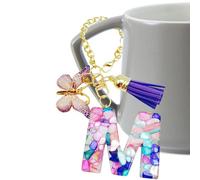 CGACCSD centa, di carte | Lettera bottiglia d'acqua con farfalla e - Ciondolo moderno zaino moderno, portachiavi iniziale per lavoro scolastico ragazze all'aperto