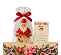 CGACCSD Decorazione Abbraccio Per Natale | Ornamenti Di Babbo Natale Per Ricordo Di Festa - Biglietto Con Messaggio E Sacchetti - Per Bambini Adulti Donne Ragazze Amici Famiglia Colleghi Insegnanti