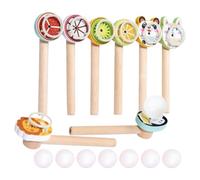 CGACCSD Gioco di Soffiare la Palla,Set da 8 per Giochi di Equilibrio e Abilità - Gioco Di Abilità Con Cannello E Palline,Per Interni Casa Scuola Asilo Serate In Famiglia Riunioni Compleanno Natale