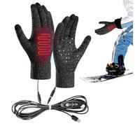 CGACCSD Guanti riscaldanti USB, guanti da sci per neve, con funzione touch screen, per attività all'aperto come ciclismo, pendolarismo, escursionismo, snowboard in inverno e
