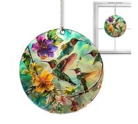 CGACCSD Hummingbird 2D Ornament, decorazione per uccelli acrilici 2D - Ornamento per finestra in acrilico 2D | La decorazione rustica della fattoria esprime gratitudine d'arte piatta per