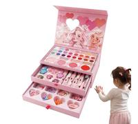 CGACCSD Kit di Trucco per Bambini | Giocattoli di Finzione Trucco,Gioco Cosmetico Educativo Principessa per Feste Scuola Teatro Compleanno Recite