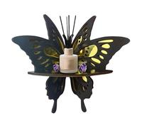 CGACCSD Ripiano Angolo da Parete,Scolapiatti Murali Decorativi con Farfalle - Libreria Vintage Multiuso per Ufficio Cucina Bagno Camera da Letto e Spazi Interni
