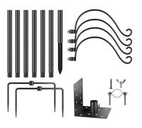 CGACCSD Supporto per mangiatoia per uccelli - Kit di supporto regolabile in altezza 193 cm - per colibrì protezione contro gli scoiattoli, stazione meteo giardino terrazza