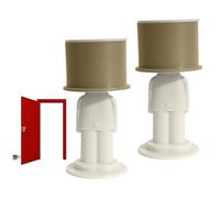 CGACCSD Talpa di sicurezza per porte - Fermaporta di sicurezza per porte 'hotel - 2 pezzi anti-collisione senza foratura, silenzioso, fissaggio adesivo a prova di bambini rimovibile per affari