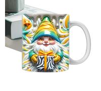CGACCSD Tazza con natalizio, tazza da caffè con - Gnomi colorati in ceramica con scatole Tazza da 3D, da giardino di grande capacità da 350 ml per la mamma, la migliore amica, la collega