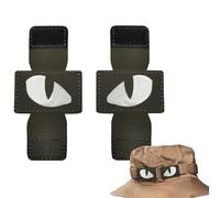 CGACCSD Toppa riflettente per occhi di gatto, Chiusure a gancio Toppe ricamate con toppe per occhi di gatto, Toppa morbida portatile multiuso per di che si al buio non sbiadisce per la