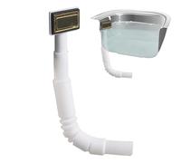 CGACCSD Tubo di troppopieno,Raccordo quadrato tubo di scarico - Tubo flessibile Estensione Per Cucina E Bagno