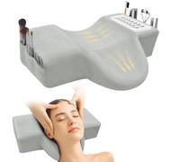 CGBE Cuscino a forma di U per extension ciglia: Cuscino cervicale ergonomico, supporto per il collo. Cuscino in flanella per extension, progettato per l'uso domestico o in istituto di bellezza. (Grey)