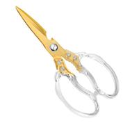 CGBE Forbici da Cucina in Acciaio Inossidabile: Forbice Cucina Resistenti Affilate con Manico Trasparente - Forbici Professionale Multiuso per Pollame Pollo Pesce Carne Verdure Erbe - Oro