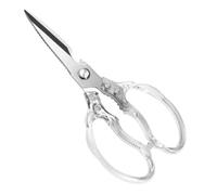 CGBE Forbici da Cucina in Acciaio Inossidabile: Forbice Cucina Resistenti Affilate con Manico Trasparente - Forbici Professionale Multiuso per Pollame Pollo Pesce Carne Verdure Erbe - Argento