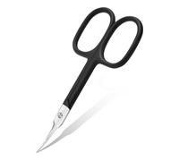 CGBE Forbicine per Cuticole Professionale in Acciaio Inossidabile, Forbici per Cuticole Punta Curva Sottile, Extra Affilate Taglia Cuticole per Rimuovere Pelle Morta e Cuticole, Nero