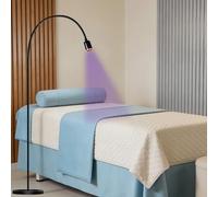 CGBE Lampada UV per Extension Ciglia: 10W Luce UV LED per Ciglia Unghie - 2-3s Polimerizzazione Rapida - Dimensione Punto Regolabile - 360° Flessibile Lampada per Indurimento con Interruttore Pedale