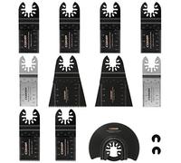 CGBOOM - Kit di lame per sega, 13 pezzi, in acciaio al carbonio e acciaio inox, set di accessori oscillanti, per multimaster, Dremel, Bosch, Makita DTM51, Einhell