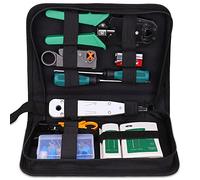 CGBOOM Set di Strumenti di Rete 16 in 1, Kit Tester per Cavi LAN, RJ45, RJ11, RJ12 - Strumenti di Riparazione e Tester per Cavi Patch