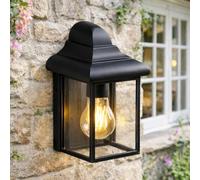 CGC Lighting Aplique de exterior para exterior, estilo farol tradicional, toro E27 (no incluido) (Nero 2)