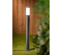 CGC Lighting Lampada da giardino per vialetto da esterno, applique a led con lampione (Grigio, Grande)