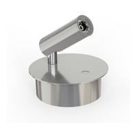 CGC Lighting Lampada da parete da comodino a testa regolabile, ricaricabile, magnetica, LED, lettura USB (Nickel)