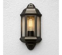 CGC Lighting Lampada da parete da esterno nera, illuminazione tradizionale vintage lanterna alimentazione CA, E27 (nero)