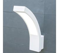 CGC Lighting Luci da parete a LED per esterni, alimentazione a rete, bianco naturale 4000 K, 10 W, 900 lm, illuminazione esterna (Bianco)