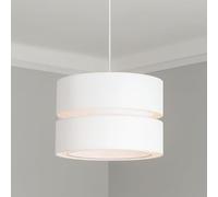 CGC Lighting Paralume a 2 ripiani da 26 cm, da soffitto, lampada da tavolo, comodino, camera da letto, salotto, corridoio, cucina (crema/beige)