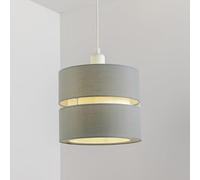 CGC Lighting Paralumi paralume per lampada da soffitto per interni, diametro 26 cm, 2 livelli, non elettrico, installazione facile (Grigio)