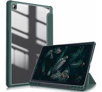 CGCSYZ Case for Samsung Galaxy Tab S9 11-inch with S Pen Holder, Clear Transparent PC Back, Shockproof Tri-Fold Stand Tablet Cover, Auto Wake/Sleep,Dark Green (Dark Green)