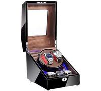 CGCSYZ Scatola avvolgitore Automatico per Orologi, Doppia Scatola avvolgitore per Orologi Automatici, Luce LED Integrata, Vernice per Pianoforte, Doppio Alimentatore, Motore Silenzio
