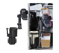 CGEAMDY 2 In 1 Supporto Rotante Per Telefono Da Auto, Portabicchieri Portacellulare, Estensione Portabicchieri Auto Con Portacellulari 360 Gradi Rotanti Braccio Lungo Portacellulari Ricambi Autos