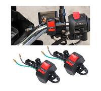 CGEAMDY 2 Pezzi Manubrio del Motociclo Interruttore Pulsanti, Interruttore per Manubrio Moto, con Pulsante ON/OFF, per U5,U7,U2, LED, Faro Scooter, Biciclette Elettriche, Motociclette Conversioni