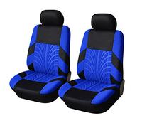 CGEAMDY 2 Posti Deluxe Coprisedili Auto, Universale Auto Sedile Protezione Del Rilievo, Sedili Auto Compatibile Con Airbag, Impermeabili on Grani in Rilievo,Per Berlina Furgone Camion(Blu)
