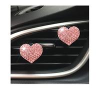 CGEAMDY 2Pcs Bling Clip Per Presa D'aria Per Auto, Accessori Per Prese D'Aria Automatiche Decorazioni Per Diffusori Di Fragranze, Clip Per Deodoranti Per Auto Con Strass (Rosa)