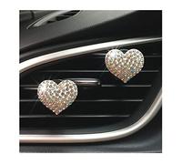 CGEAMDY 2Pcs Bling Clip Per Presa D'aria Per Auto, Accessori Per Prese D'Aria Automatiche Decorazioni Per Diffusori Di Fragranze, Clip Per Deodoranti Per Auto Con Strass (Bianca)