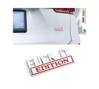 CGEAMDY 3D Auto Edizione, Auto Fuck IT Edition, Lettera 3D Metallo Targhetta Emblema Distintivo Auto Adesivo Decalcomania Accessori Esterni, Per Auto Universali e Altri Camioncini (Argento-Rosso)