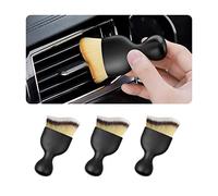 CGEAMDY 3Pc Set di Pennelli per Auto Detailing, Spazzola per Interni Auto a Setole Morbide, Set di Dettagli Automatici Professionali, Spolverare la Polvere per Auto Interni ed Esterni (Tricolore)