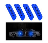 CGEAMDY 4 PCS Adesivi Riflettenti per Porta Dell'auto di Sicurezza, Auto Porta Aperto Segno Notte visibilità Riflettente Adesivo, Universal Nastro di Sicurezza Avviso Adesivo Decorazione（Blu）