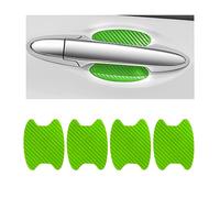 CGEAMDY 4PCS Adesivi esterni per auto, pellicola protettiva in fibra di carbonio per le maniglie delle porte dell'auto, adesivo anti-frizione, universale per la maggior parte dei veicoli (Verde)