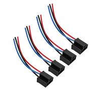 CGEAMDY 4Pcs Connettore H4, H4 Femmina Presa Cablaggio Connettore Adattatore, 3 Pin Adattatore per Faro Fendinebbia, Presa Adattatore Attacco Femmina, Auto Camion Barca Marine Faro Nebbia Retrofit