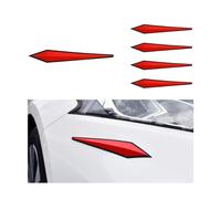 CGEAMDY 5 Pezzi Protezioni per Portiere Auto, Universal Car Anteriore Posteriore Angolo Paraurti Guardia Protector, Universal Autoadesiva Paracolpi Portiere Auto Para Specchietto Retrovisore(Rosso)