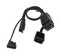 CGEAMDY 5V 2.1A SAE a USB Cavo, Presa di Alimentazione con Copertura Impermeabile, Caricabatterie Moto per Cellulare, 12V/24V Presa Adattatore per Smartphone GPS Motocicletta Prolunga Rapido
