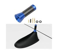 CGEAMDY Antenna per Auto Corta, Adattatore per Antenna Corta a Stelo Corto per Tetto in Lega Di Alluminio Con Viti, Antenna Decorativa Autoradio Con Forte Funzione Di Ricezione FM/AM(Blu)