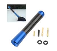 CGEAMDY Antenna per Auto in Lega Di Alluminio - Sostituzione Del Tetto Dell'asta Corta Dell'automobile Con Vite in Fibra Di Carbonio - Radio Breve per La Modifica Dell'auto (Blu)