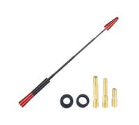 CGEAMDY Antenna Retrattile in Fibra Di Carbonio Auto, Stelo per Tetto in Lega Di Alluminio Con Viti, Decorativa Autoradio Con Forte Funzione Di Ricezione FM/AM (Rosso)