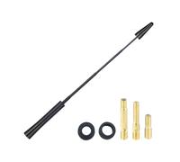 CGEAMDY Antenna Retrattile in Fibra Di Carbonio Auto, Stelo per Tetto in Lega Di Alluminio Con Viti, Decorativa Autoradio Con Forte Funzione Di Ricezione FM/AM (Nero)