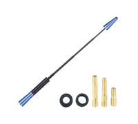 CGEAMDY Antenna Retrattile in Fibra Di Carbonio Auto, Stelo per Tetto in Lega Di Alluminio Con Viti, Decorativa Autoradio Con Forte Funzione Di Ricezione FM/AM (Blu)