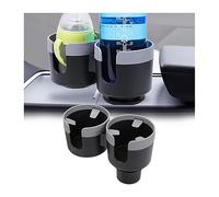 CGEAMDY Auto Doppio Supporto per Tazza, Portabicchieri con Base di Regolazione, Multifunzione 2 in 1 Portabicchieri per Auto, Auto Portabottiglie per Bottiglie D'acqua Lattine per Bevande(Grigio)